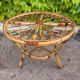 1950s rattan table from France
