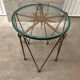 Art deco pedestal table wrought iron