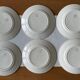 6 antique flat plates in faience from badonviller