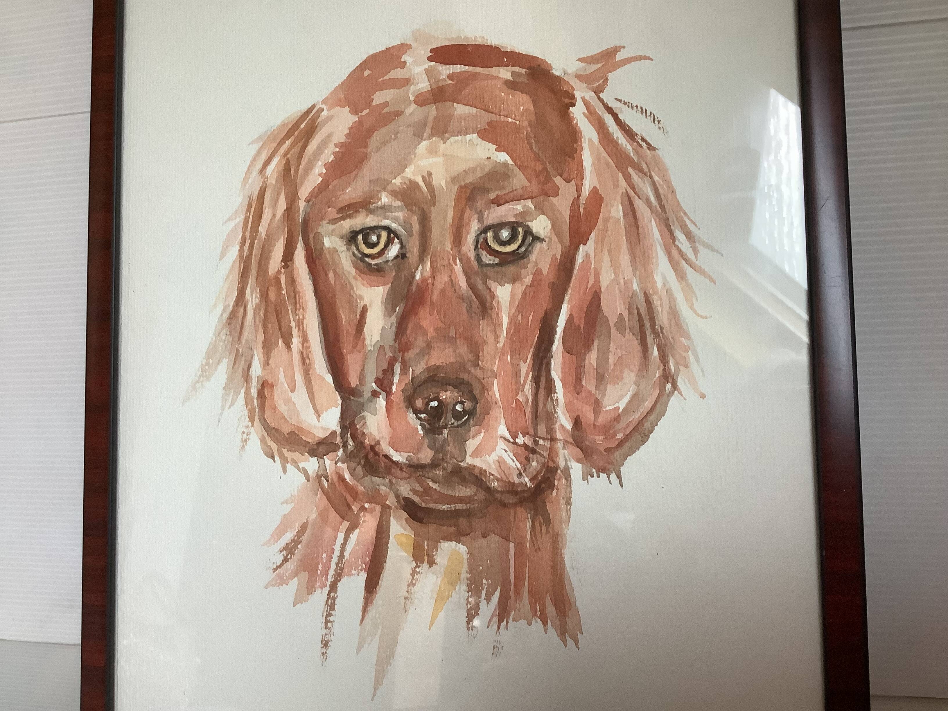 Setter dog watercolor