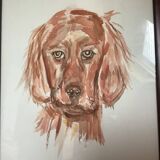 Aquarelle de chien setter