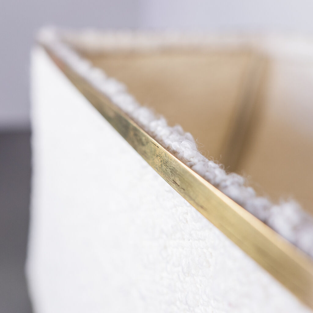 Golden metal table lamp from the 70s