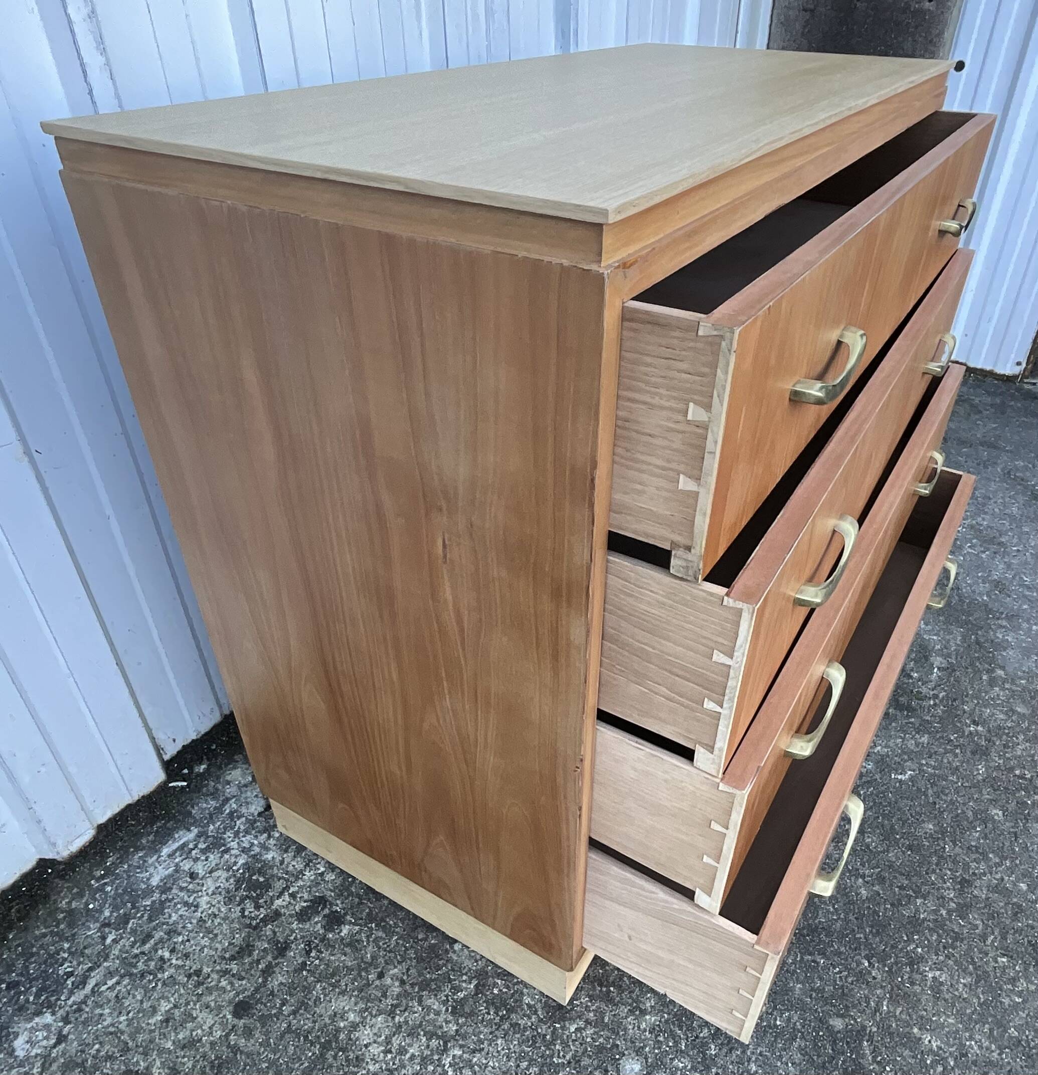 Art Deco style cherrywood chest of drawers, mid-20th century