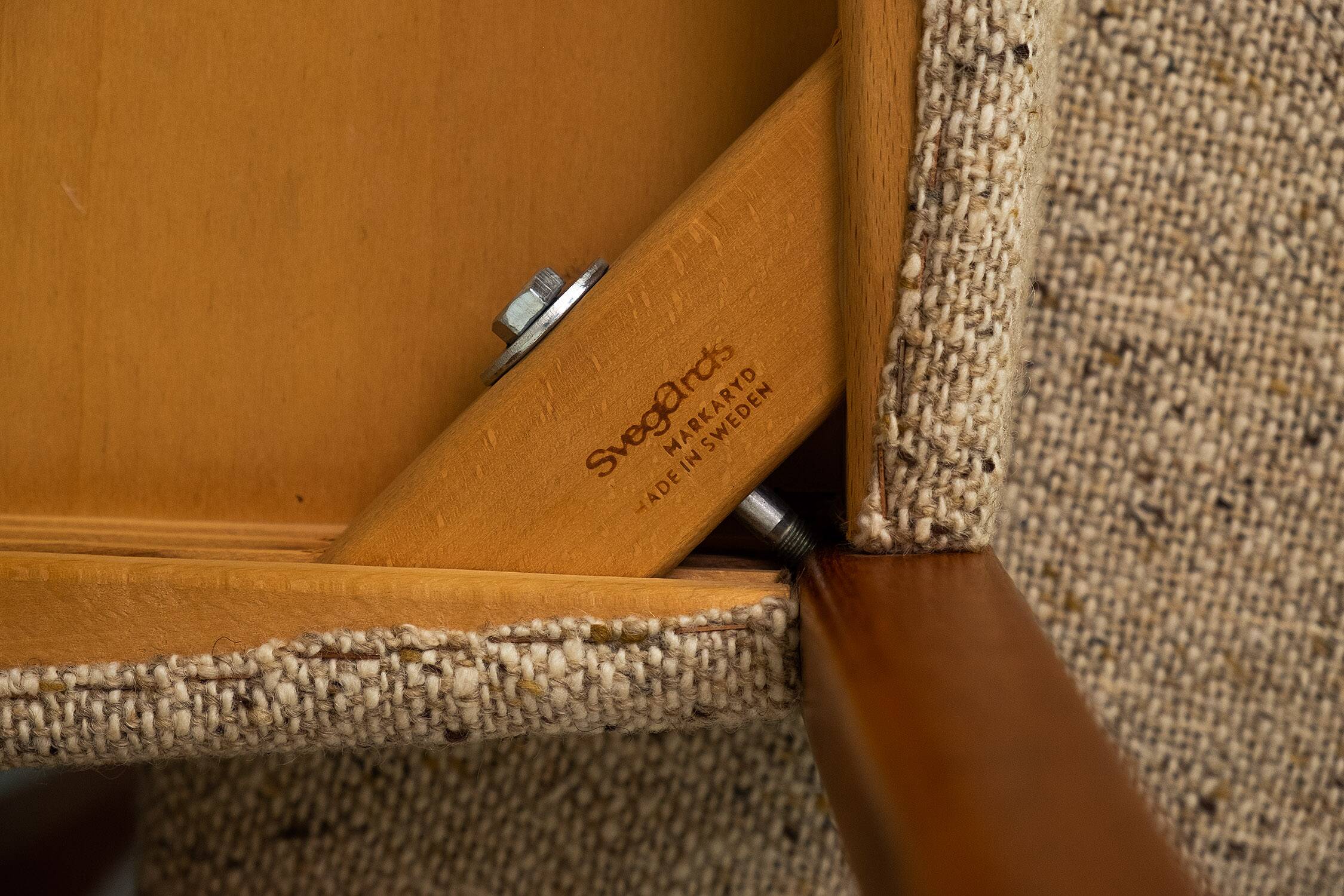 Set of 4 Teak and Wool Dining Chairs by Swegards, Sweden, 1960s