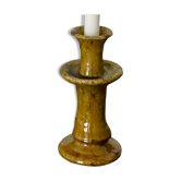 Tamegroute candlestick candlestick ocher yellow enamelled ceramic M H25cm