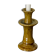 Tamegroute candlestick candlestick ocher yellow enamelled ceramic M H25cm