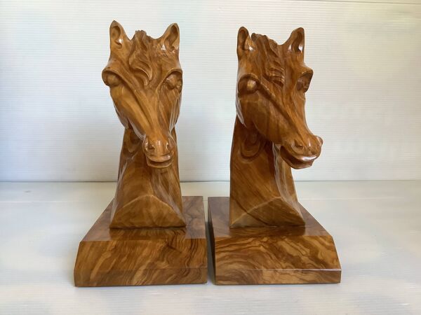 Paire de serre livres chevaux