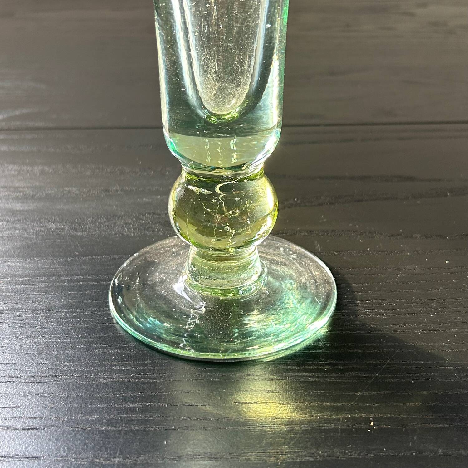 Old thick glass vase