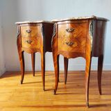Pair of French Louis XV style bedside tables