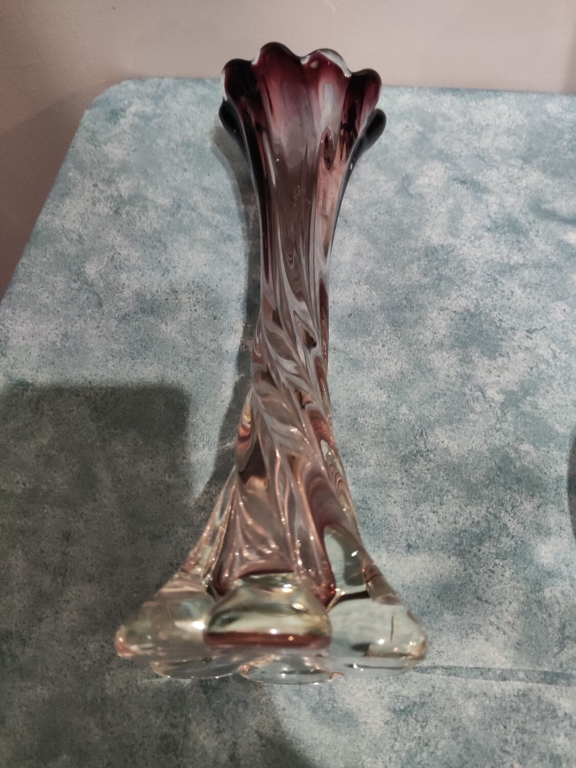 Blown glass vase called elephant's foot