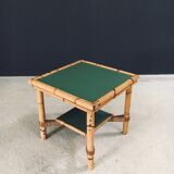 Mediterranean Bamboo Side Table in the style of Audoux Minet, France, 1950s