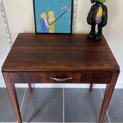 Table d’appoint, bureau 1 tiroir en placage de palissandre, 1950