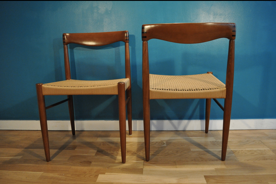 Paire de chaise H.W. Klein, pour Bramin, 1950's