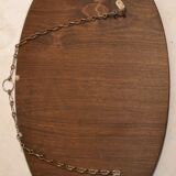 Beveled mirror oval 50 years 60 x 34 cm