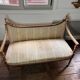 Exceptional Louis XVI style bench in gilded wood - Late 19th century