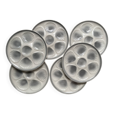 Set of 6 oyster plates Moulin des loups Orchies