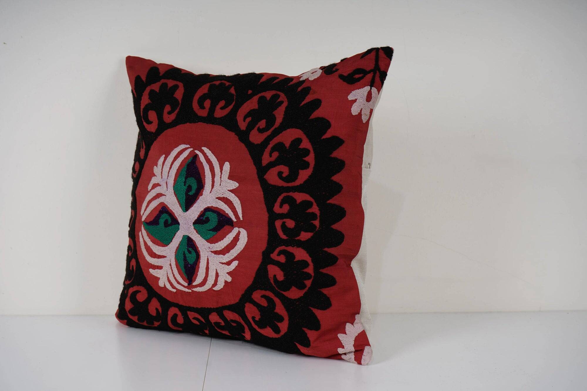 Vintage embroidered cushion cover 51x51 cm