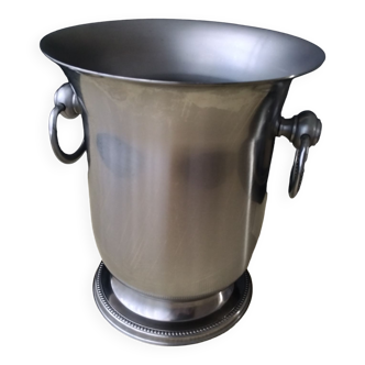 Champagne bucket in satin stainless steel