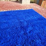 Large Beni Ouarain Berber rug in Majorelle blue, 300x200 cm – thick wool