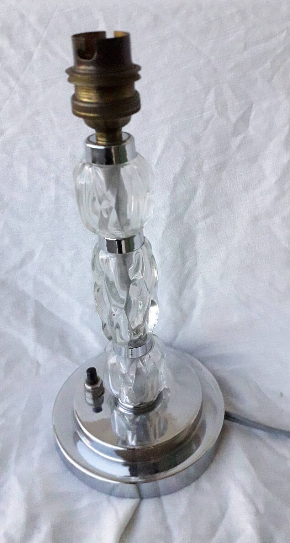 Pied de lampe verre