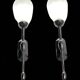 Chrome Satinated Glass Sconces Set of 2 1970’s