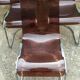 Chairs in plexiglas with chrome metal base