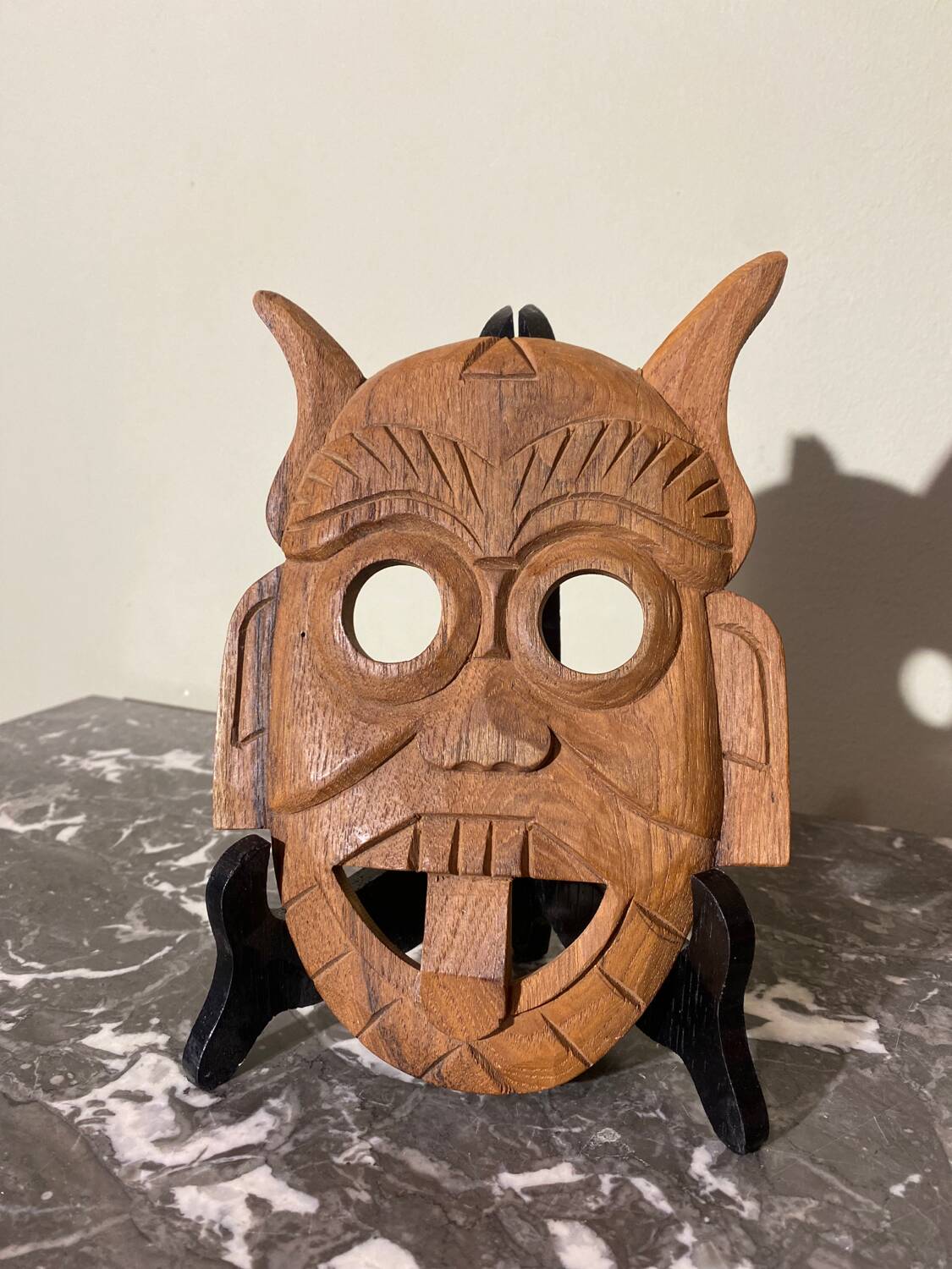 Handmade wooden mask