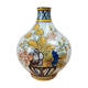 Antique hand-decorated faience vase – floral and bird design