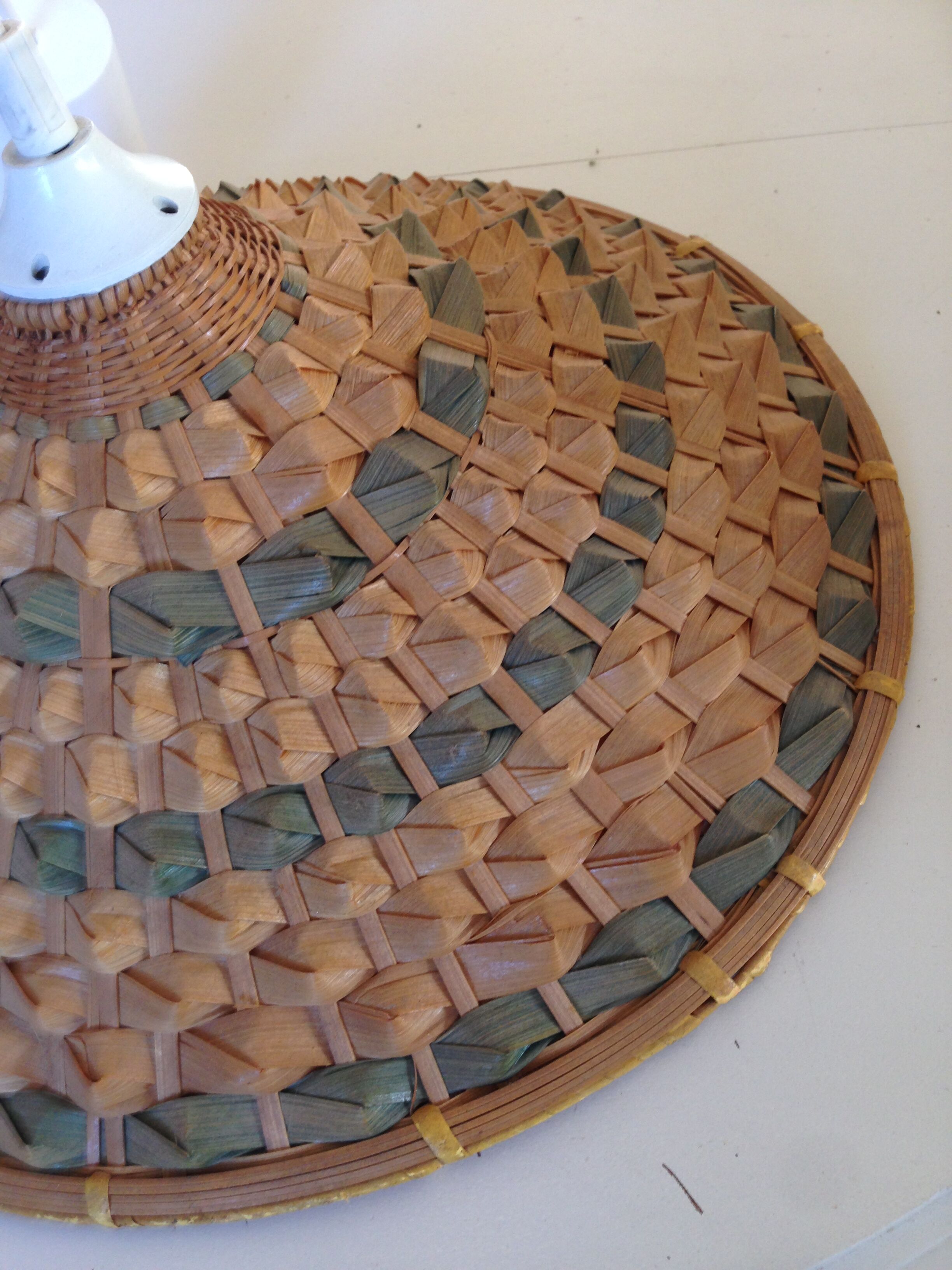 Vintage braided rattan suspension