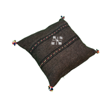 Coussin berbère chocolat liséré