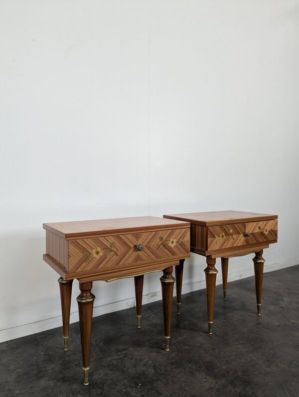 Paire de chevet en bois de rose des années 60