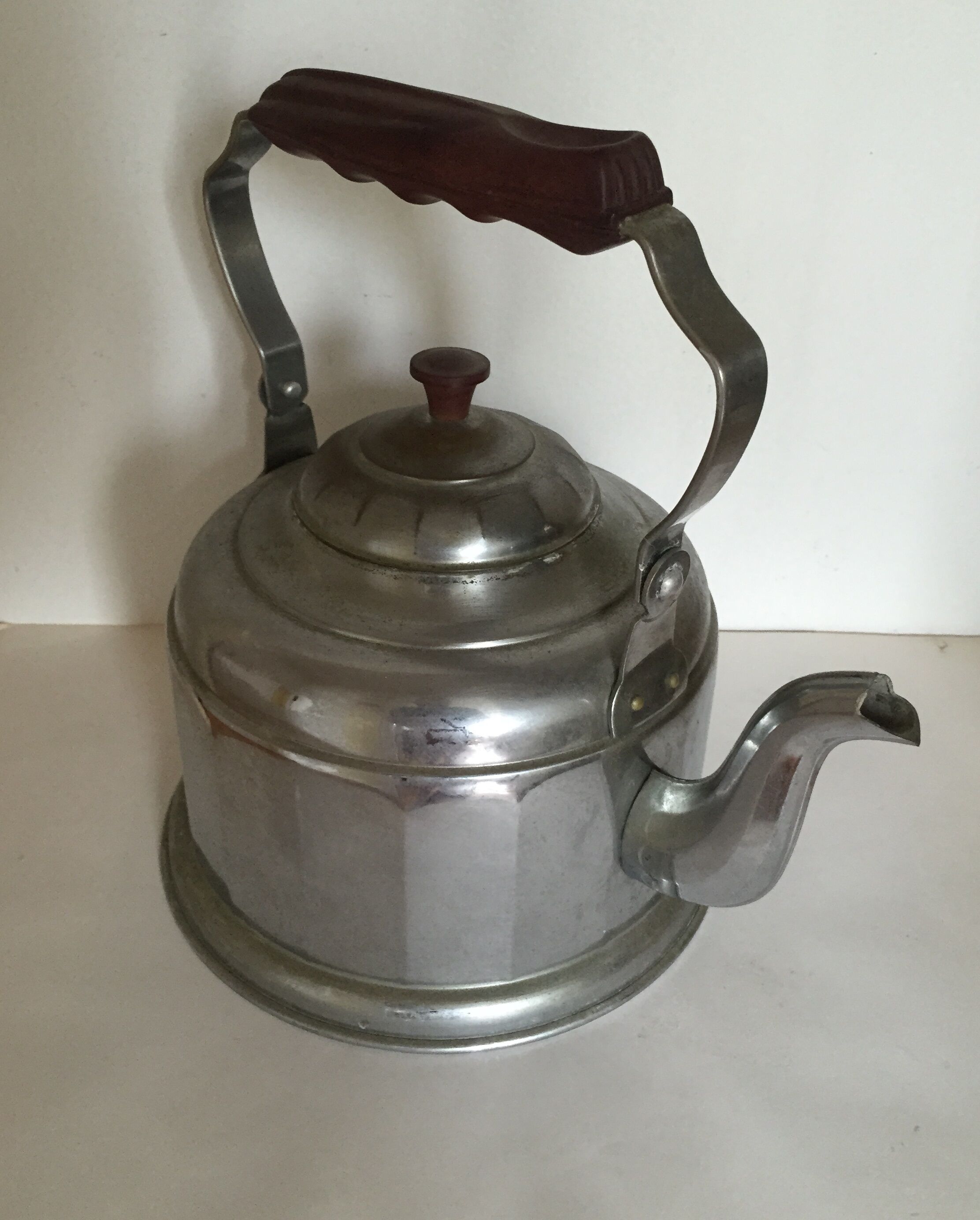 Old aluminum kettle