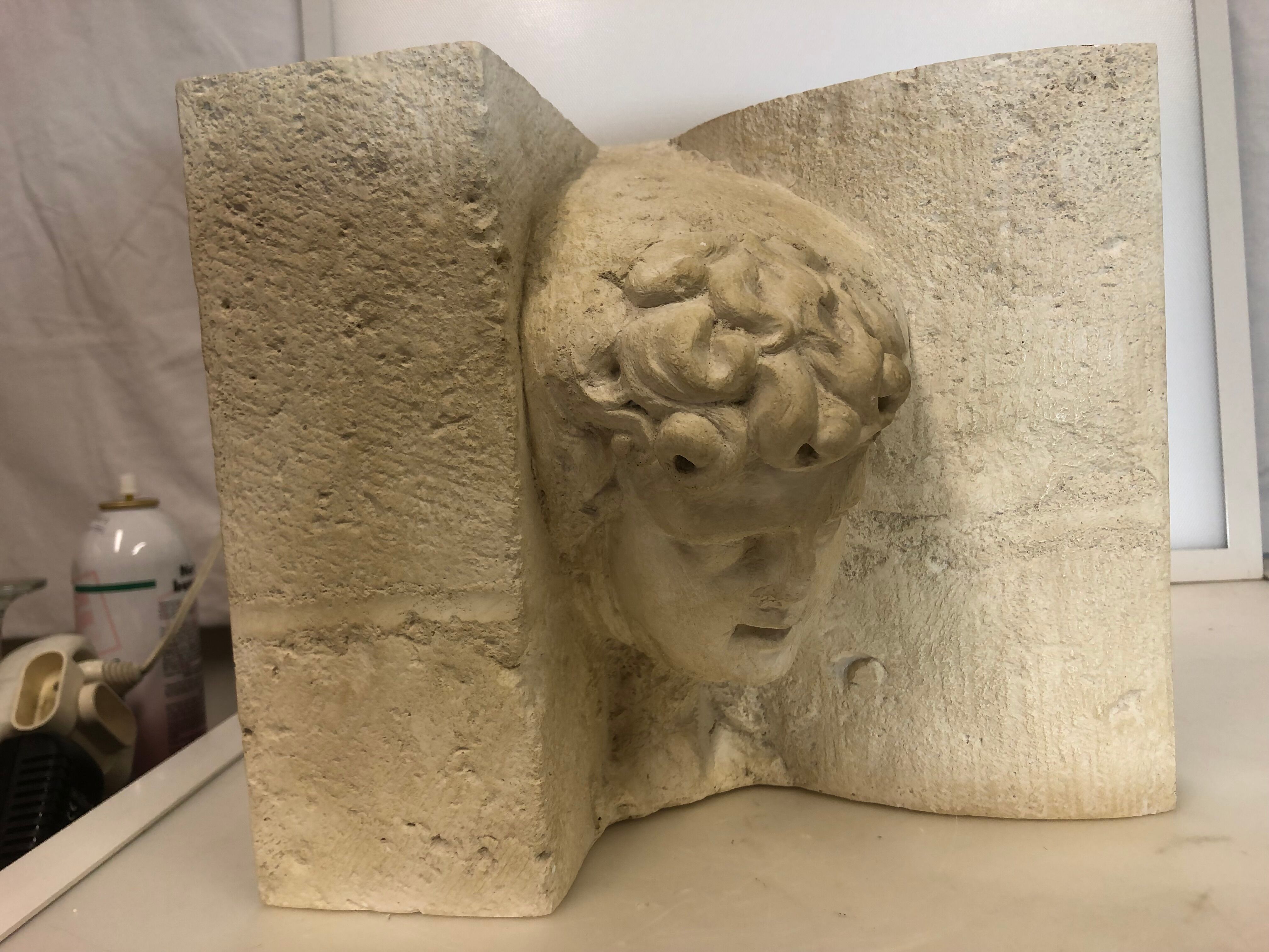 Statue bust roman man