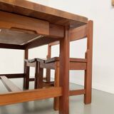 Set of table and 4 chairs, 60s mountain furniture