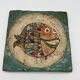 Wall ceramic "fish" – roland zobel, the cyclades 1970s