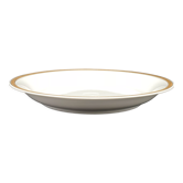 Hollow round serving dish Limoges gold edging