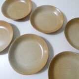 6 Vintage Village Stoneware Soup Plates