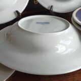 6 assiettes creuses à pâtes par Saturnia en porcelaine