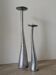 Brutalist hammered candlesticks