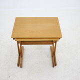 1960s oak nesting tables denmark