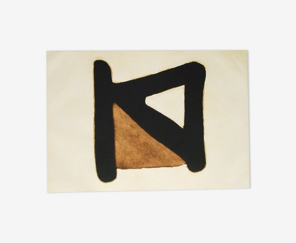 Marca-relli conrad, composition 10, 1977. eau-forte et aquatinte signée