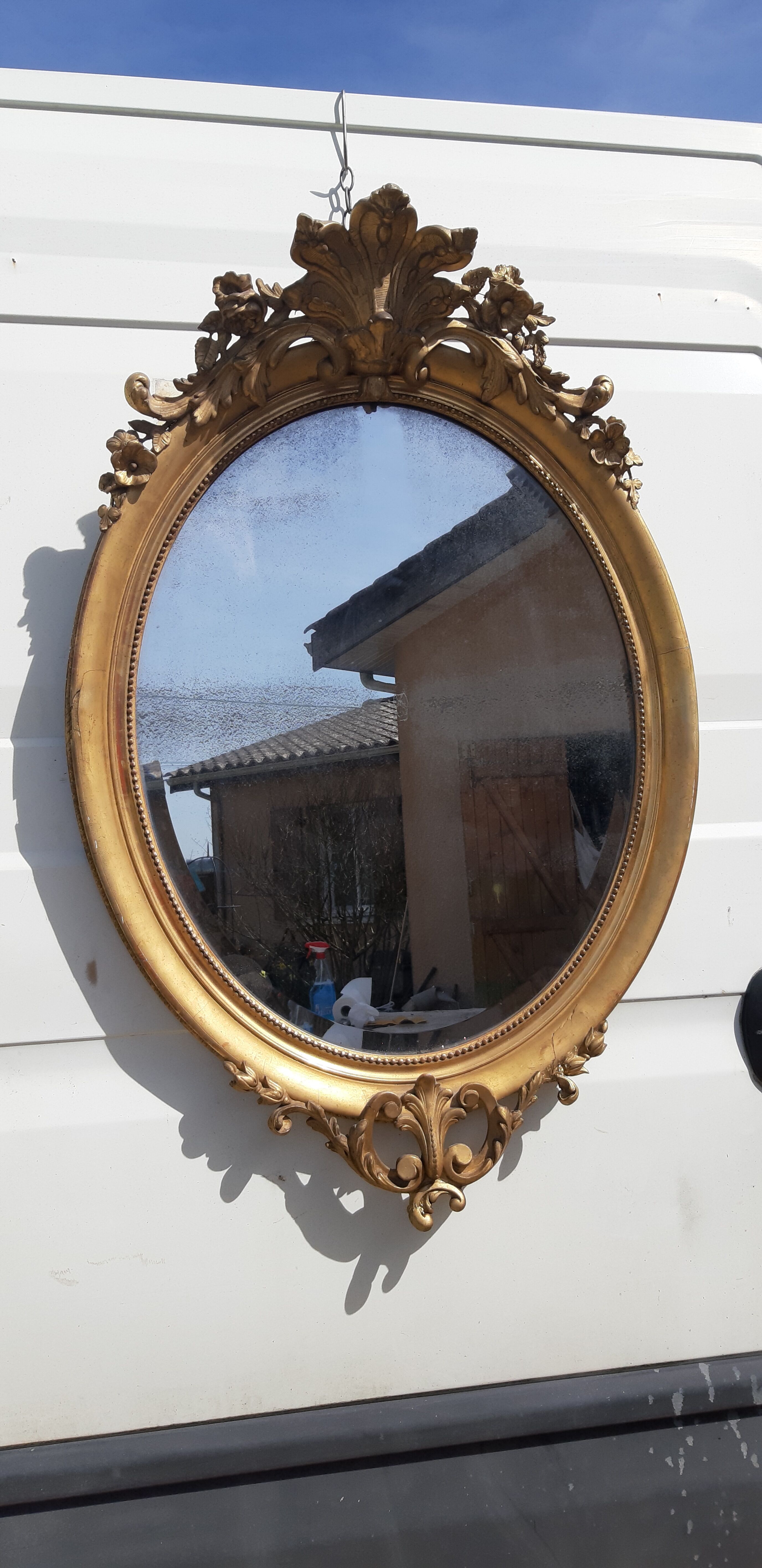 Mirror golden 19th