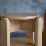 Set of 20 lacquered beech stools 1960
