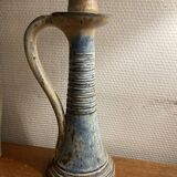 Blue ceramic candle holder