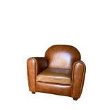 Leather club armchair
