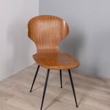 Vintage 1960s wooden desk and chair set italian design