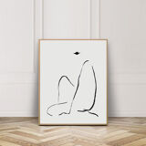 Woman wrapped in a blanket - 30x42cm