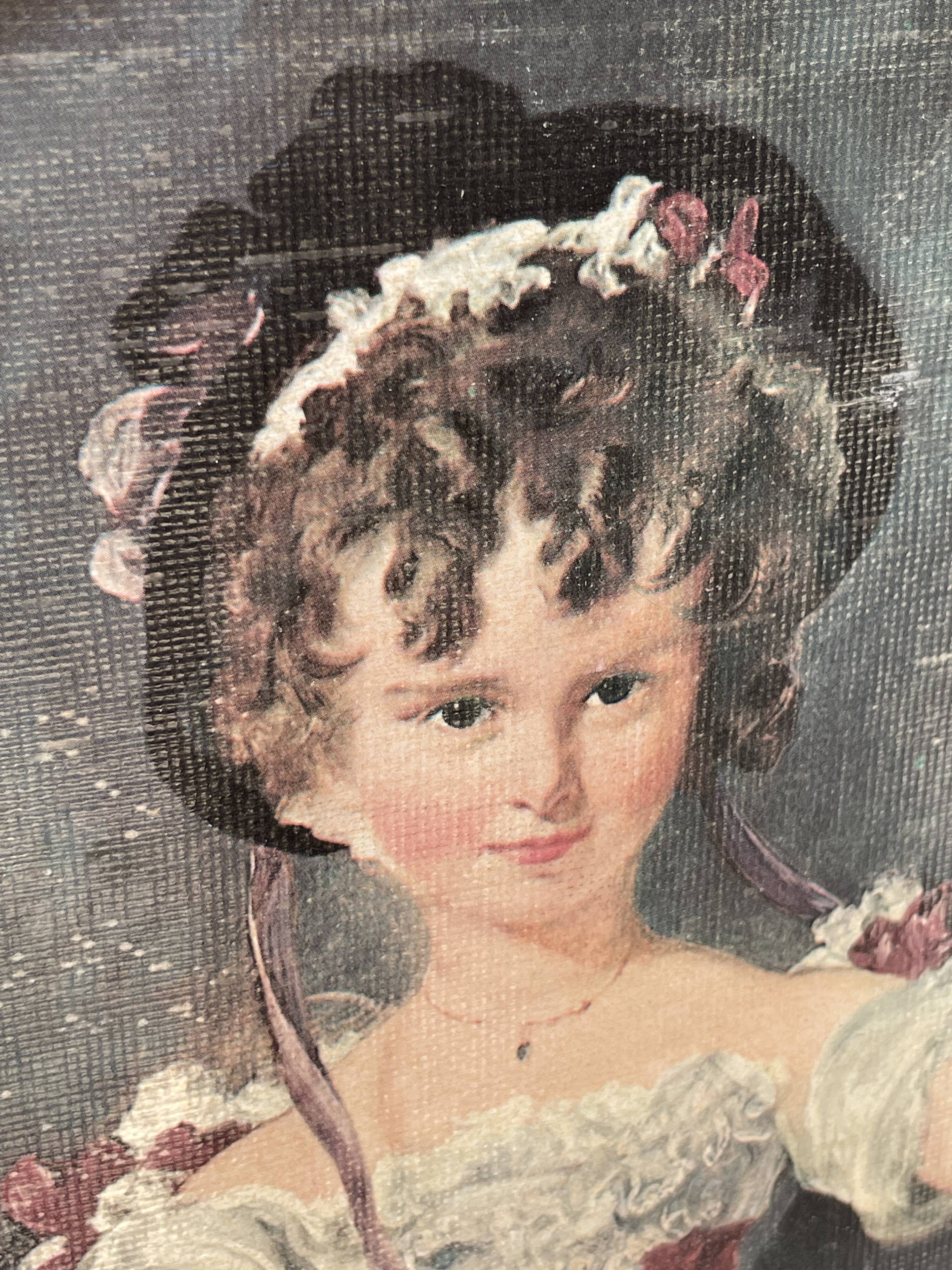 Old painting of a young girl