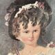 Old painting of a young girl