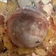 Antique reddish marble ashtray D 12 cm